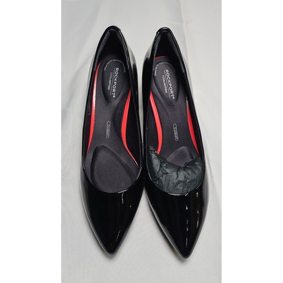 ROCKPORT Total Motion TM Salima Pump CG7773 Patent Leather Block Heels Womens 10 - Picture 10 of 14